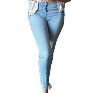 Decree 0 Hi Rise Jegging Mid Rise Skinny Leg Light Wash Denim Blue Jeans
